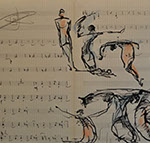 Milan Med drawing and painting for sale at the Milan Art Gallery in Downtown Fort Worth Texas