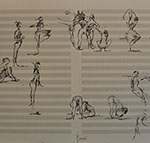 Milan Med drawing and painting for sale at the Milan Art Gallery in Downtown Fort Worth Texas