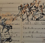 Milan Med drawing and painting for sale at the Milan Art Gallery in Downtown Fort Worth Texas