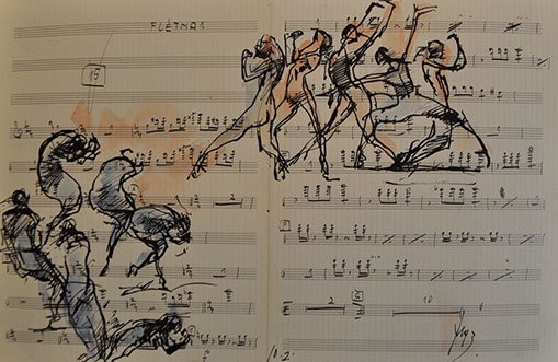 Milan Med's 4MS 10 x 15 Pastel for sale at the Milan Art Gallery in Downtown Fort Worth Texas