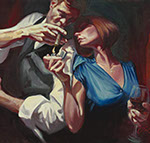 Gabe Leonard's Against the World 36 x 24 oil painting for sale at the Milan Art Gallery in Downtown Fort Worth Texas