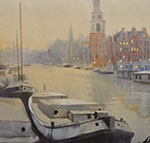 Alexei Butirskiy's Good Morn Oude Kerk 7.75 x 11 for sale at the Milan Art Gallery in Downtown Fort Worth Texas