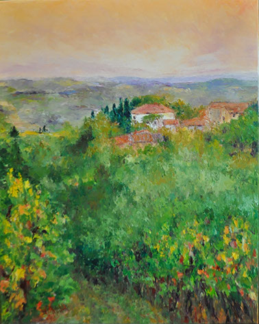 Henrietta Milan's Blue Bonnet&nbsp; 12 x 12 painting for sale at the Milan Art Gallery in Downtown Fort Worth Texas