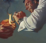 Gabe Leonard's Closers Only 24 x 36 oil painting for sale at the Milan Art Gallery in Downtown Fort Worth Texas