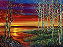 Ford Smith's' Dawning Awareness 30 x 40 painting for sale at the Milan Art Gallery in Downtown Fort Worth Texas