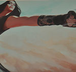 Gabe Leonard's Closers Be Careful What You Wish For 40 x 15 for sale at the Milan Art Gallery in Downtown Fort Worth Texas