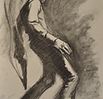 Gabe Leonard's Bloodbath At Sunset 30 x 15 for sale at the Milan Art Gallery in Downtown Fort Worth Texas