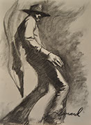 Gabe Leonard's Closers Only 24 x 36 oil painting for sale at the Milan Art Gallery in Downtown Fort Worth Texas