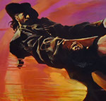 Gabe Leonard's Horizontal Landside 15 x 35 for sale at the Milan Art Gallery in Downtown Fort Worth Texas