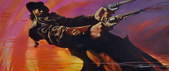 Gabe Leonard's Closers Only 24 x 36 oil painting for sale at the Milan Art Gallery in Downtown Fort Worth Texas