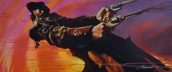 Gabe Leonard's Closers Only 24 x 36 oil painting for sale at the Milan Art Gallery in Downtown Fort Worth Texas