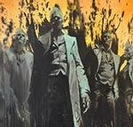 Gabe Leonard's I'm Gonna Take It 40 x 30 for sale at the Milan Art Gallery in Downtown Fort Worth Texas