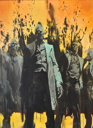 Gabe Leonard's Closers Only 24 x 36 oil painting for sale at the Milan Art Gallery in Downtown Fort Worth Texas