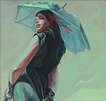 Gabe Leonard's Long Sweeping Curve 25 x 12 for sale at the Milan Art Gallery in Downtown Fort Worth Texas