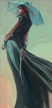 Gabe Leonard's Closers Only 24 x 36 oil painting for sale at the Milan Art Gallery in Downtown Fort Worth Texas