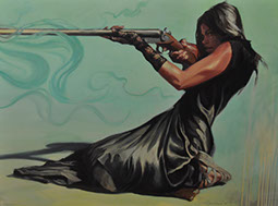 Gabe Leonard's Closers Only 24 x 36 oil painting for sale at the Milan Art Gallery in Downtown Fort Worth Texas