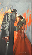 Gabe Leonard's Closers Only 24 x 36 oil painting for sale at the Milan Art Gallery in Downtown Fort Worth Texas