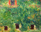 Henrietta Milan's Blue Bonnet 12 x 12 oil painting for sale at the Milan Art Gallery in Downtown Fort Worth Texas