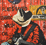 Chuck Middlekauff's Garage Band 40 x 30 for sale at the Milan Art Gallery in Downtown Fort Worth Texas