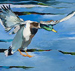 George Jone's The Landing 48 x 60 for sale at the Milan Art Gallery in Downtown Fort Worth Texas