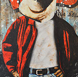 Chuck Middlekauff's In A Texas Statye of Mind 36 x 24 for sale at the Milan Art Gallery in Downtown Fort Worth Texas