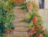 Henrietta Milan's Blue Bonnet 12 x 12 oil painting for sale at the Milan Art Gallery in Downtown Fort Worth Texas