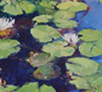 Henrietta Milan's Blue Bonnet 12 x 12 oil painting for sale at the Milan Art Gallery in Downtown Fort Worth Texas