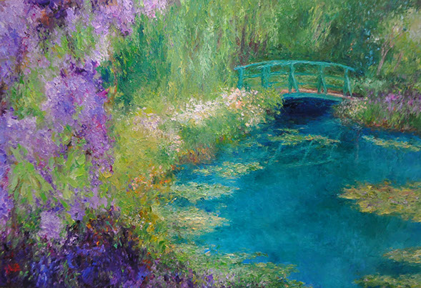 Henrietta Milan's Blue Bonnet&nbsp; 12 x 12 painting for sale at the Milan Art Gallery in Downtown Fort Worth Texas