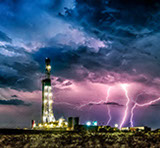 Bob Callender's Oil and Energy, Land and Sky for sale at the Milan Art Gallery in Downtown Fort Worth Texas