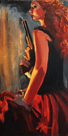 Gabe Leonard's Closers Only 24 x 36 oil painting for sale at the Milan Art Gallery in Downtown Fort Worth Texas