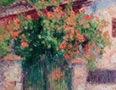 Henrietta Milan's Blue Bonnet 12 x 12 oil painting for sale at the Milan Art Gallery in Downtown Fort Worth Texas