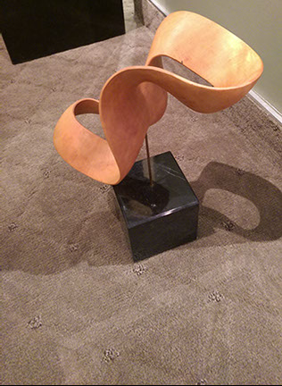 Jacarte's Marylin Pink glass perfume bottle for sale at the Milan Art Gallery in Downtown Fort Worth Texas