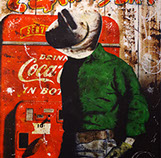 Chuck Middlekauff's Trick Rope 12 x 16 for sale at the Milan Art Gallery in Downtown Fort Worth Texas