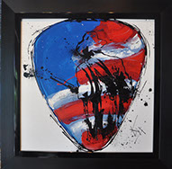 KAT's Unite&nbsp; 12 x 12 oil painting for sale at the Milan Art Gallery in Downtown Fort Worth Texas